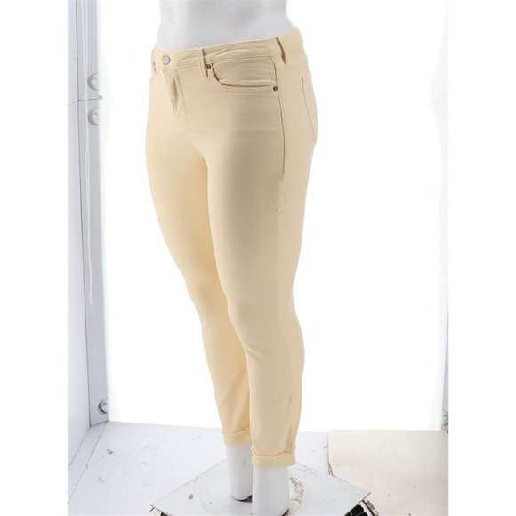 NWT NYDJ AMI SKINNY ANKLE RAW CUFF JEANS‎ COLOR MARIGOLD 16 - Picture 2 of 13